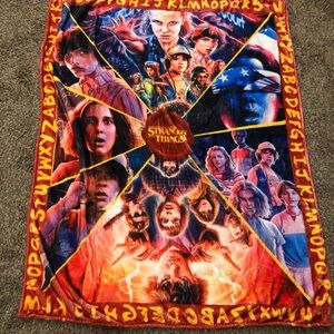 Stranger things fleece blanket